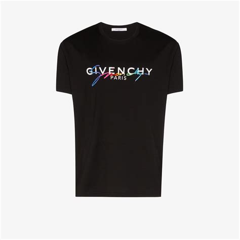 givenchy embroidered logo t shirt rainbow|GIVENCHY .